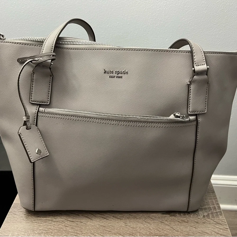 Kate Spade|Cameron Pocket Tote|Taupe Grey - Picture 1 of 16